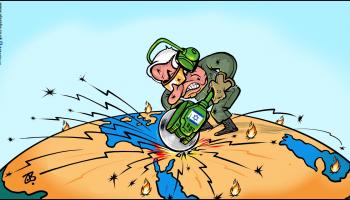 كاريكاتير شرر حرب غزة / حجاج