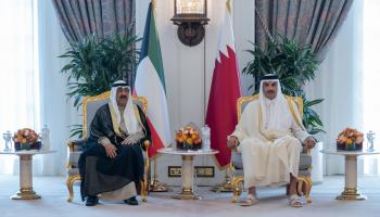 أمير الكويت يجري جلسة مباحثات رسمية مع أمير قطر  (الديوان الأميري)