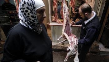 متجر لبيع لحوم الخراف في دمشق، 11 نوفمبر 2012 (فرانس برس)
