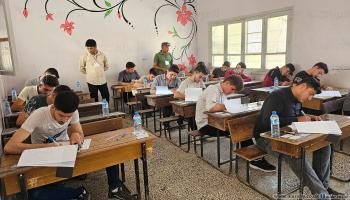 طلاب يجتازون امتحانات الثانوية العامة بسورية، 24 يونيو 2024 (العربي الجديد)