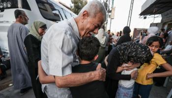 مشهد من وداع حجاج في غزة - 12 يونيو 2023 (علي جاد الله/ الأناضول)