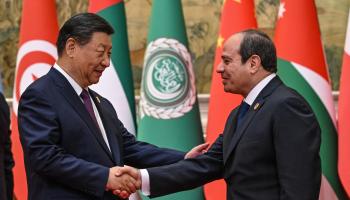 تقوية مصر علاقاتها مع الصين عبد الفتاح السيسي وشي جين بينغ في بكين مايو 2024 (جايد غاو/Getty)