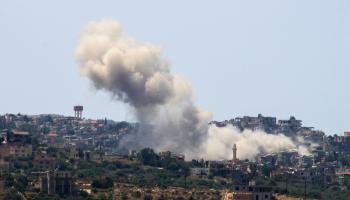 دخان يتصاعد بعد غارة إسرائيلية على عيتا الشعب جنوب لبنان (فرانس برس 4 /6 / 2024)