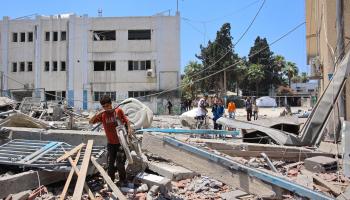 مقر "أونروا" المستهدف بالقصف في مدينة غزة