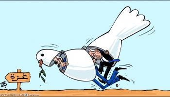 كاريكاتير صفقة بايدن للسلام / حجاج