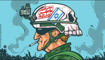 كاريكاتير جرائم إسرائيل ضد الإنسانية / حجاج