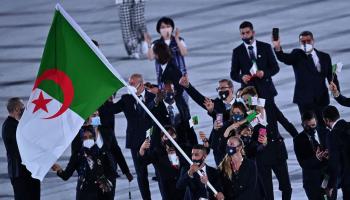 بعثة الجزائر المشاركة في أولمبياد طوكيو 2020، 23 يوليو/تموز 2021 (Getty)