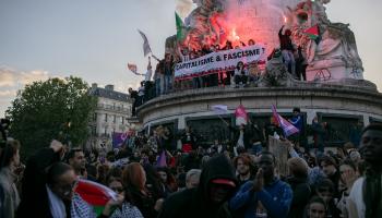 من مسيرة ضد اليمين المتطرّف في باريس، 11 حزيران/ يونيو 2024 (Getty)