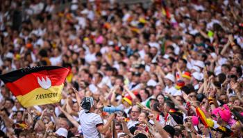 جماهير منتخب ألمانيا خلال المواجهة ضد إسبانيا في اليورو، 5 يوليو 2024 (مارفن إيبو/Getty)