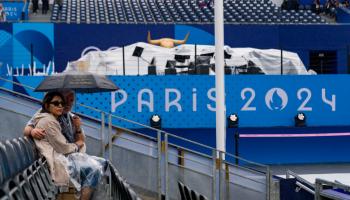 هطول الأمطار قبل بدء حفل افتتاح أولمبياد باريس 2024، 26 يوليو/تموز 2024 (Getty)