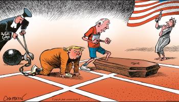 كاريكاتير السباق الرئاسي الاميركي / كيغل 