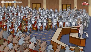 كاريكاتير خطاب نتنياهو في الكونغرس / المهندي