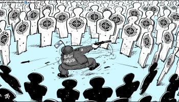 كاريكاتير سياسة الاغتيالات الإسرائيلية / حجاج