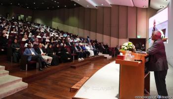 يوم تعريفي للطلبة الجدد في معهد الدوحة للدراسات العليا. 20 أغسطس 2024 (حسين بيضون/العربي الجديد)