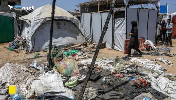 قصف خيام مستشفى شهداء الأقصى