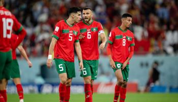 نايف أكرد ورومان سايس وأوناحي خلال مباراة للمغرب، 6 ديسمبر 2022 (مارفين إيبو غونجور/Getty)