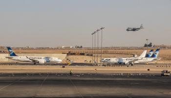 طائرات مصر للطيران على مدرج مطار القاهرة الدولي، 3 يونيو، 2024 (أمير مكار/ فرانس برس)