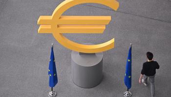 أمام البنك المركزي الأوروبي في فرانكفورت، 6 يونيو 2024 (Getty)