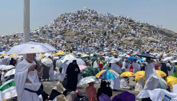 حجاج بيت الله في جبل عرفات، 15 يونيو 2024 (الأناضول)