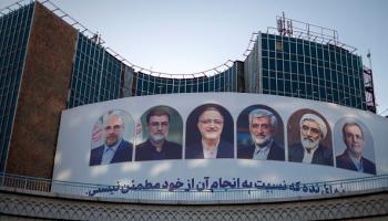 صور المرشحين الستة للانتخابات الإيرانية، طهران 17 يونيو 2024 (مرتضى نيكوبازل/Getty)