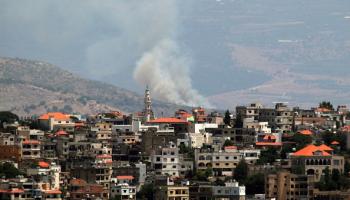 صواريخ من لبنان أصابت منطقة في مزارع شبعا، 21 يونيو 2024 (فرانس برس)