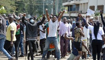 تظاهرات في كينيا احتجاجا على زيادة الضرائب، 25 يونيو 2024 (Getty)