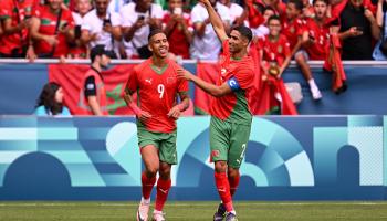 منتخب المغرب فاز على الأرجنتين في ملعب جوفري غيشارد في 24 يوليو 2024 في فرنسا (توليو م. بوليا/Getty)