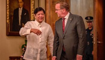 الرئيس الفيليبيني يستقبل وزير الدفاع الألماني / مانيلا 5 أغسطس 2024 (Getty)