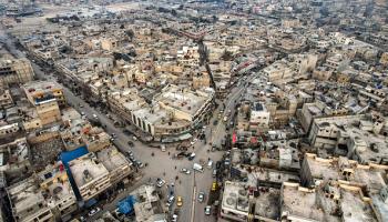 سورية | صورة جوية لمدينة منبج 4/1/2025 (عارف وتد/فرانس برس)