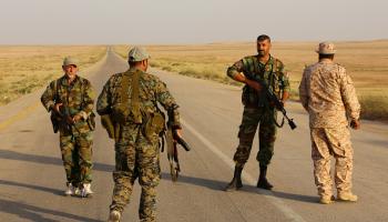 عناصر من قوات النظام قرب الحدود مع العراق، 10 مايو 2017 (فرانس برس)