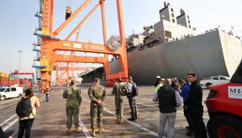 مساعدات أميركية تصل اليوم إلى ميناء مرسين (الأناضول)