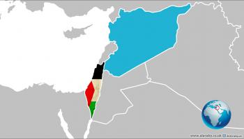 خريطة فلسطين وسوريا