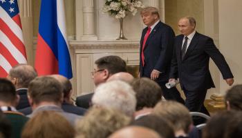 دونالد ترامب/فلاديمير بوتين/مؤتمر صحافي/Getty