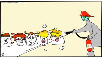 كاريكاتير حرائق الامازون / حجاج
