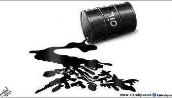 كاريكاتير الحرب والنفط / اسامة