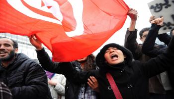 احتجاج في تونس- فرانس برس