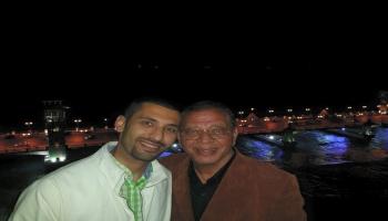 مصر-مجتمع- القتيل القبطي لمعي يوسف مع ابنه(فيسبوك)