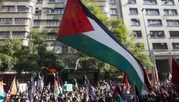 وقفة تضامنية مع غزة في تشيلي