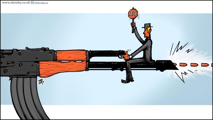 كاريكاتير دعوة لوقف الحرب / حجاج