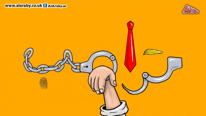 كاريكاتير محاكمة ترامب / المهندي 