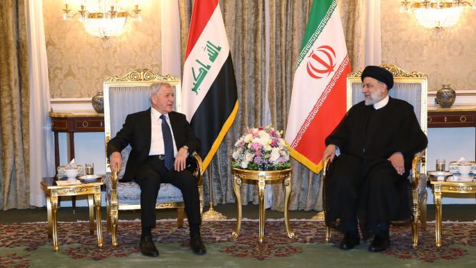 الرئيس العراقي يلتقي نظيره الإيراني في طهران