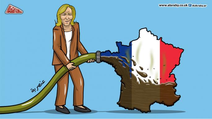 كاريكاتير الانتخابات الفرنسية والعنصرية / المهندي
