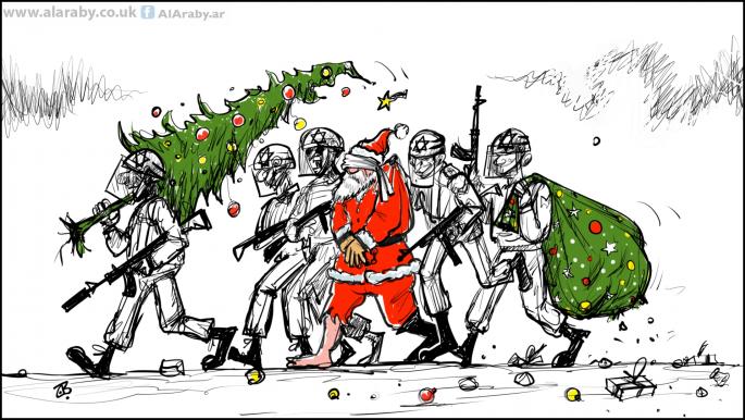 كاريكاتير سانتا فلسطين / حجاج