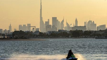 برج خليفة يهيمن على أفق إمارة دبي/ 22ديسمبر 2023، (Getty)