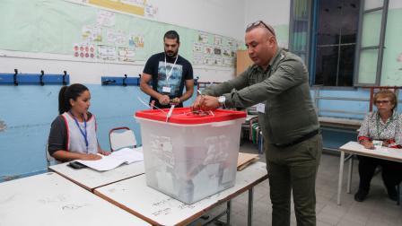 الانتخابات الرئاسية التونسية بالعاصمة، 13 أكتوبر 2019 (الشاذلي بن إبراهيم/Getty)