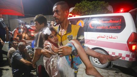 أطفال غزة ضحية قصف إسرائيل - 15 يوليو 2024 (أشرف أبو عمرة/ الأناضول)