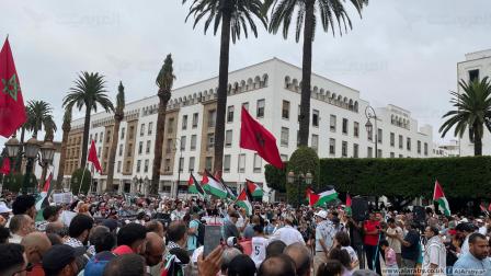 مسيرات في المغرب تضامناً مع غزة (العربي الجديد)
