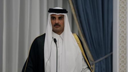 أمير قطر الشيخ تميم بن حمد آل ثاني - 2 أكتوبر 2024 (كريم جعفر/ فرانس برس)