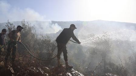 حرائق في شبعا في جنوب لبنان نتيجة قصف الاحتلال، 14 يونيو 2024 (رامز دله/الأناضول)