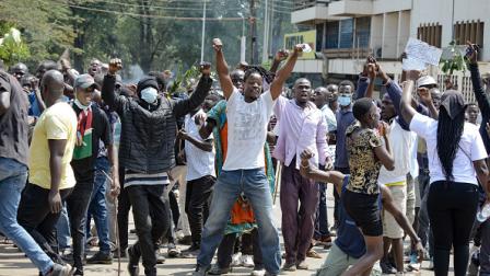 تظاهرات في كينيا احتجاجا على زيادة الضرائب، 25 يونيو 2024 (Getty)